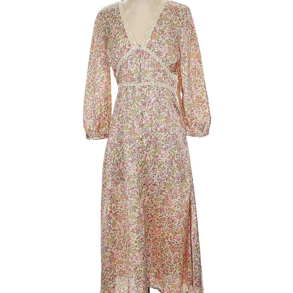 Moonsea Floral Pink Maxi Dress
